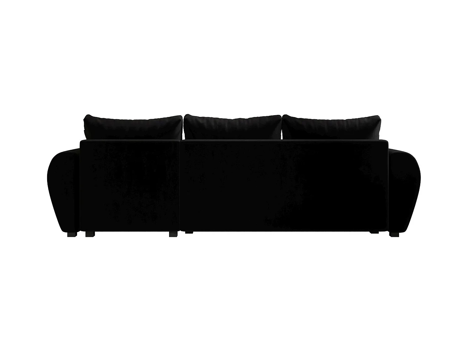 BEDANTE canapé d'angle MOLISA L Itaka 15 droite noir avec fonction de couchage canapé en forme de L