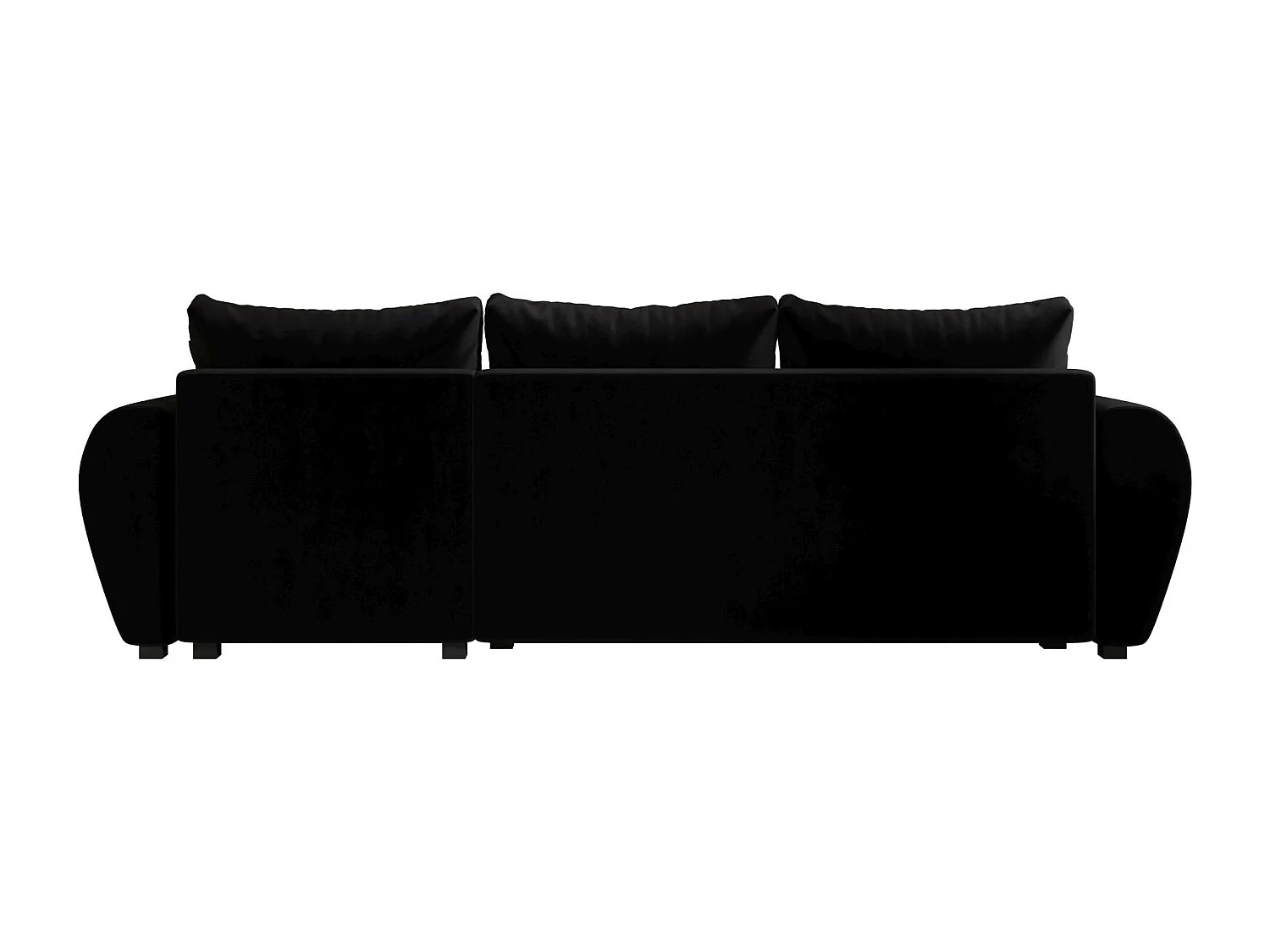 BEDANTE canapé d'angle MOLISA L Itaka 15 droite noir avec fonction de couchage canapé en forme de L