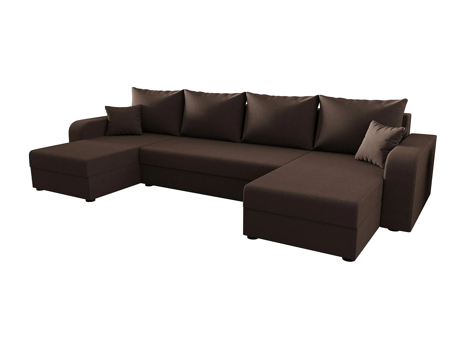 BEDANTE WOHNLANDSCHAFT HEWLET U BIS Cosmic 800 Braun mit Schlaffunktion U-Form Sofa mit Stauraum Bettkasten Wohnzimmersofa Couch Sofa Bettsofa Bettkasten Bettcouch
