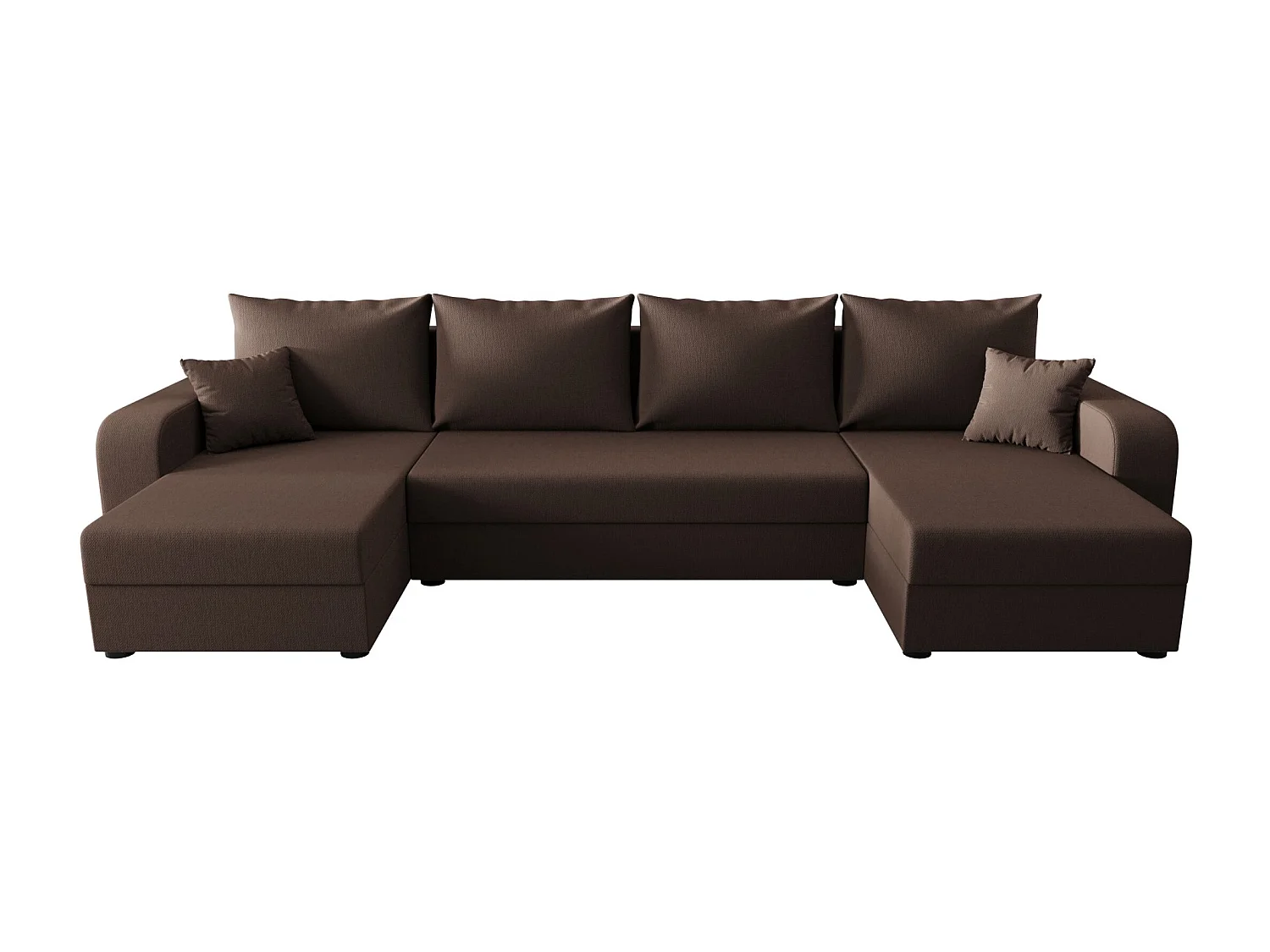BEDANTE WOHNLANDSCHAFT HEWLET U BIS Cosmic 800 Braun mit Schlaffunktion U-Form Sofa mit Stauraum Bettkasten Wohnzimmersofa Couch Sofa Bettsofa Bettkasten Bettcouch