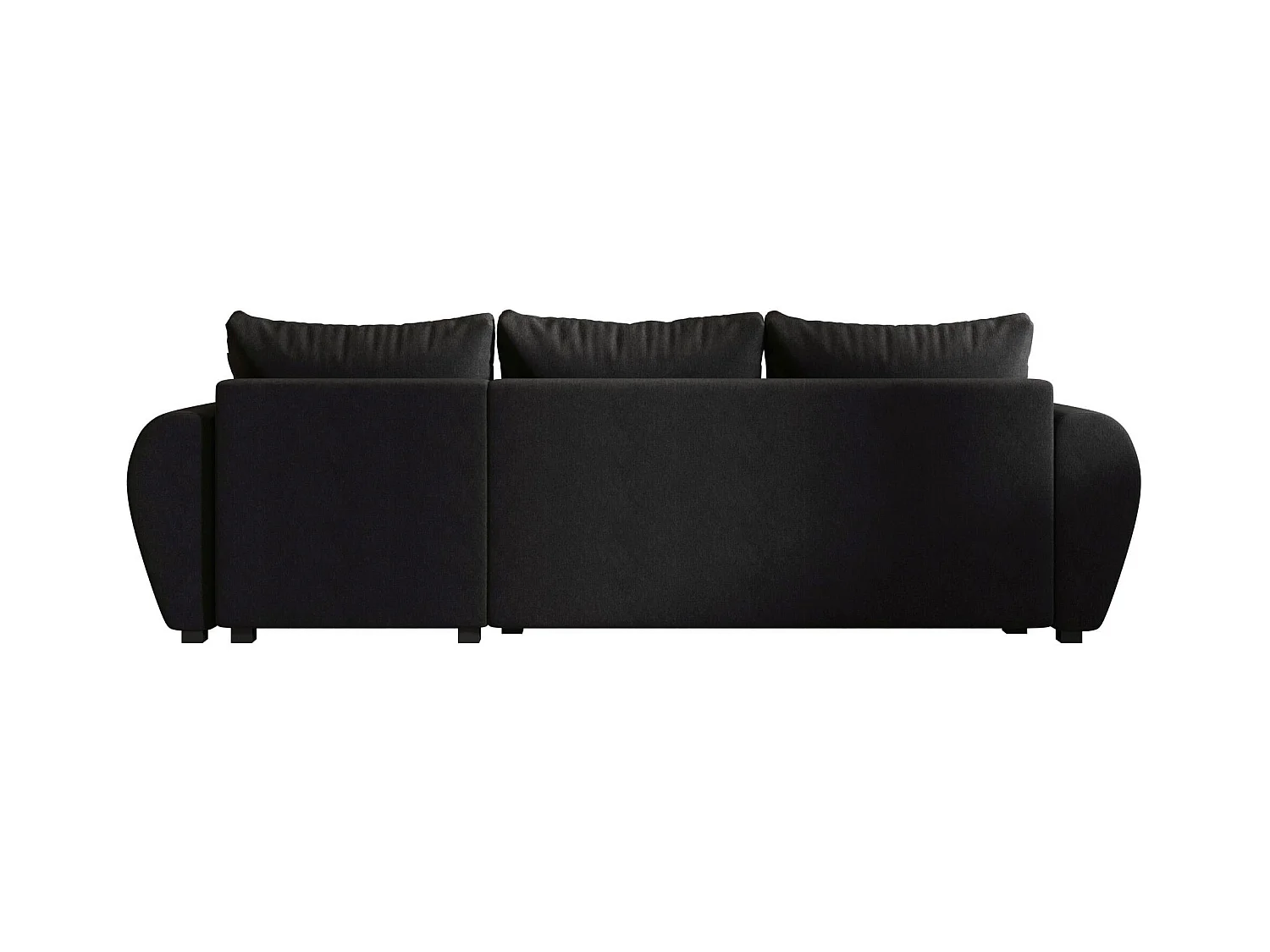 BEDANTE canapé d'angle MOLISA L Cosmic 100 droite noir avec fonction de couchage canapé en forme de L