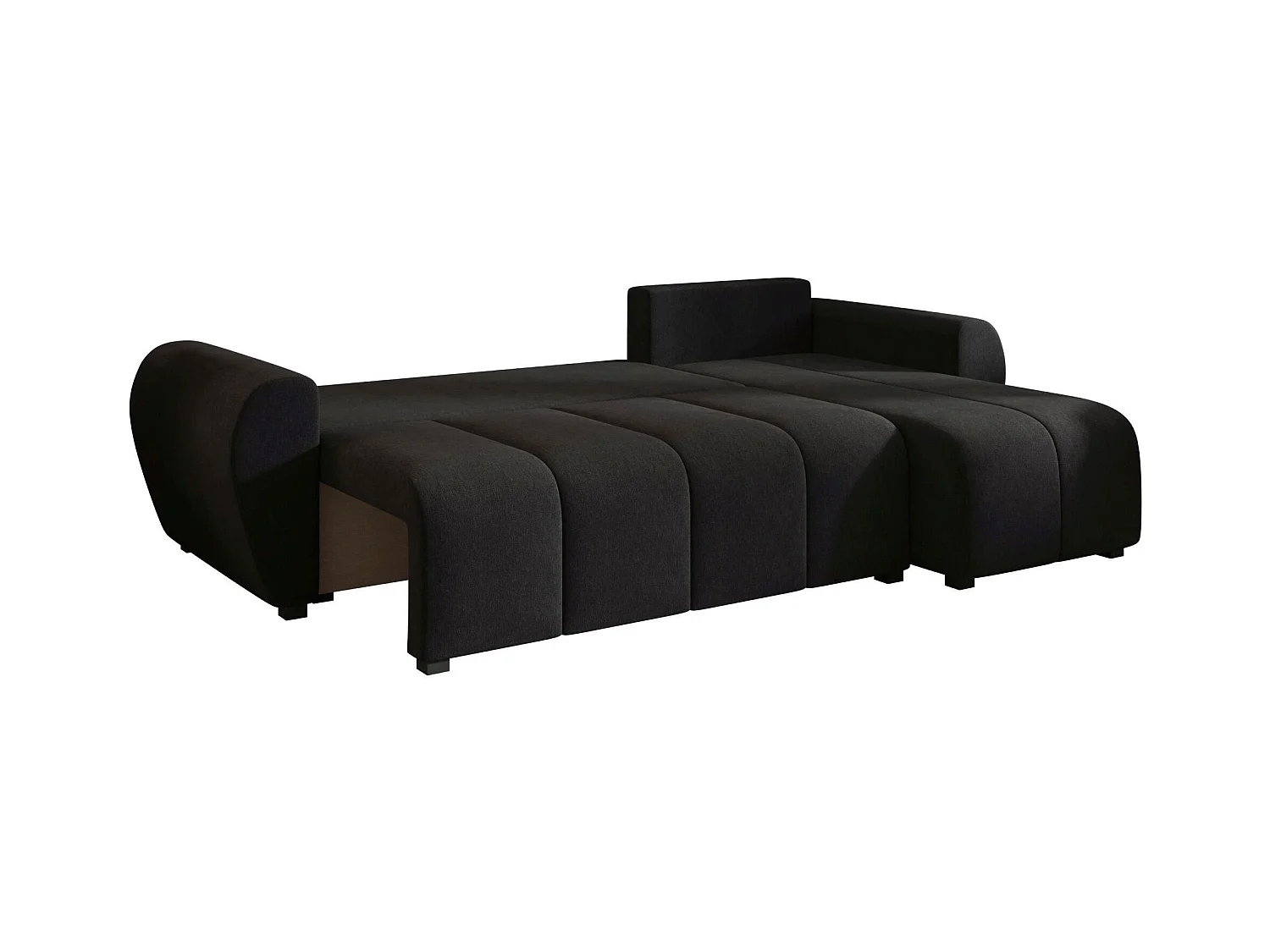 BEDANTE canapé d'angle MOLISA L Cosmic 100 droite noir avec fonction de couchage canapé en forme de L