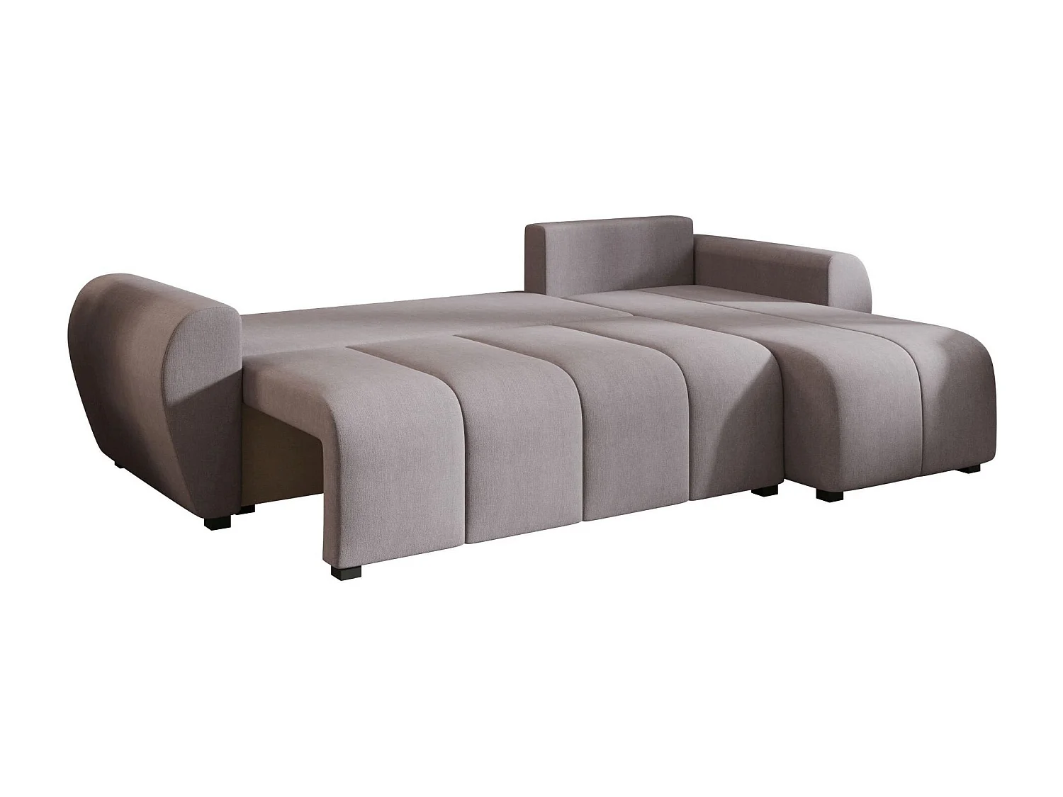 BEDANTE canapé d'angle MOLISA L Cosmic 160 droite gris avec fonction de couchage canapé en forme de L