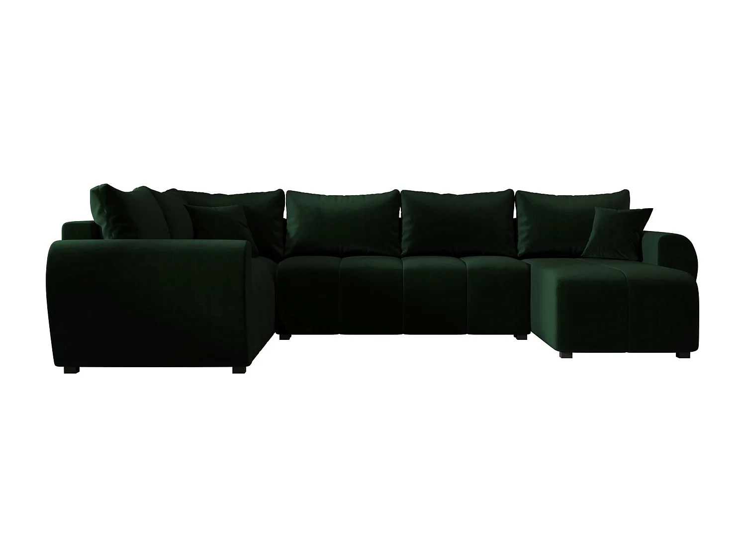 BEDANTE canapé panoramique MOLISA U PLUS Itaka 10 gauche vert foncé avec fonction de couchage canapé en forme de U