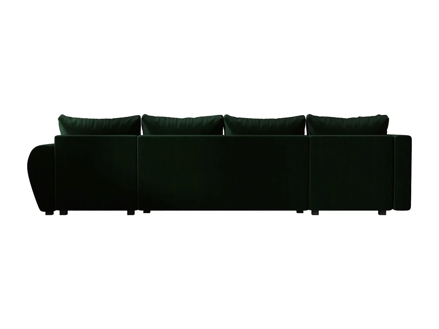 BEDANTE canapé panoramique MOLISA U PLUS Itaka 10 gauche vert foncé avec fonction de couchage canapé en forme de U