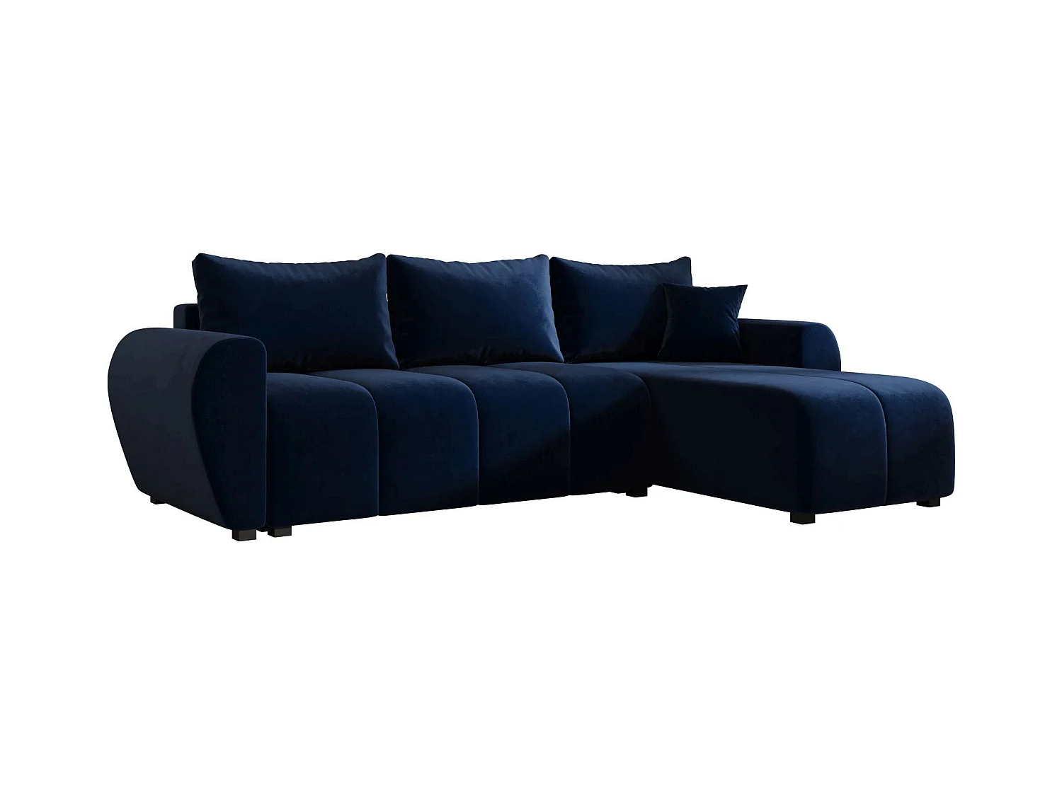 BEDANTE canapé d'angle MOLISA L Itaka 11 droite Dunkelblau avec fonction de couchage canapé en forme de L