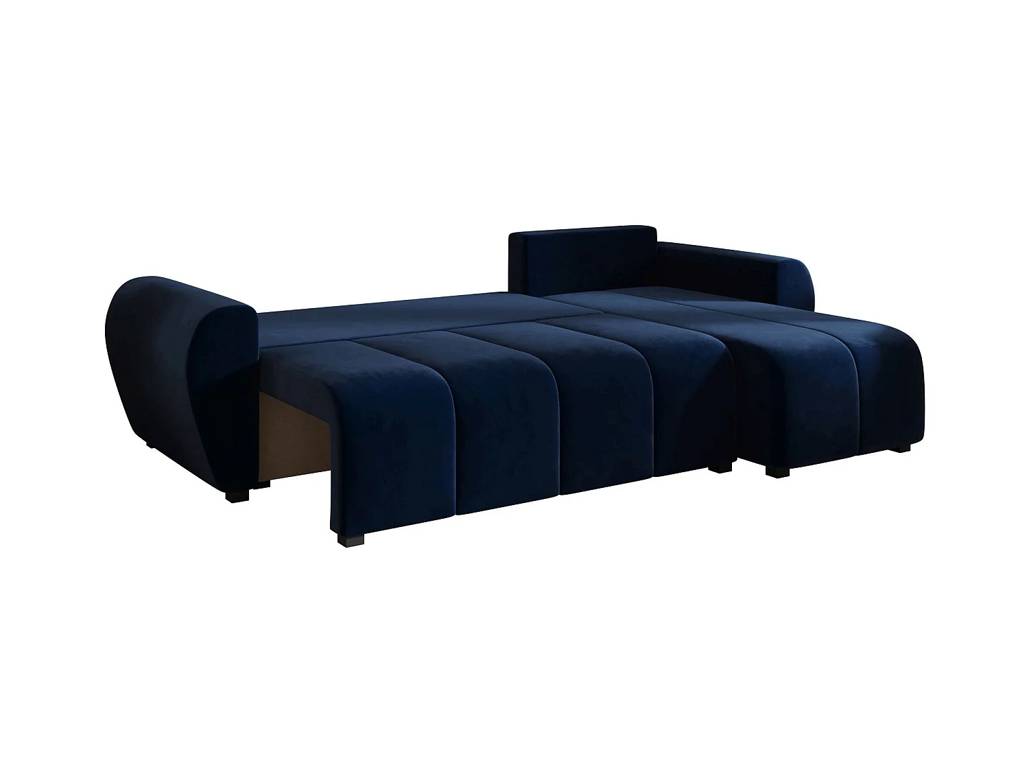 BEDANTE canapé d'angle MOLISA L Itaka 11 droite Dunkelblau avec fonction de couchage canapé en forme de L