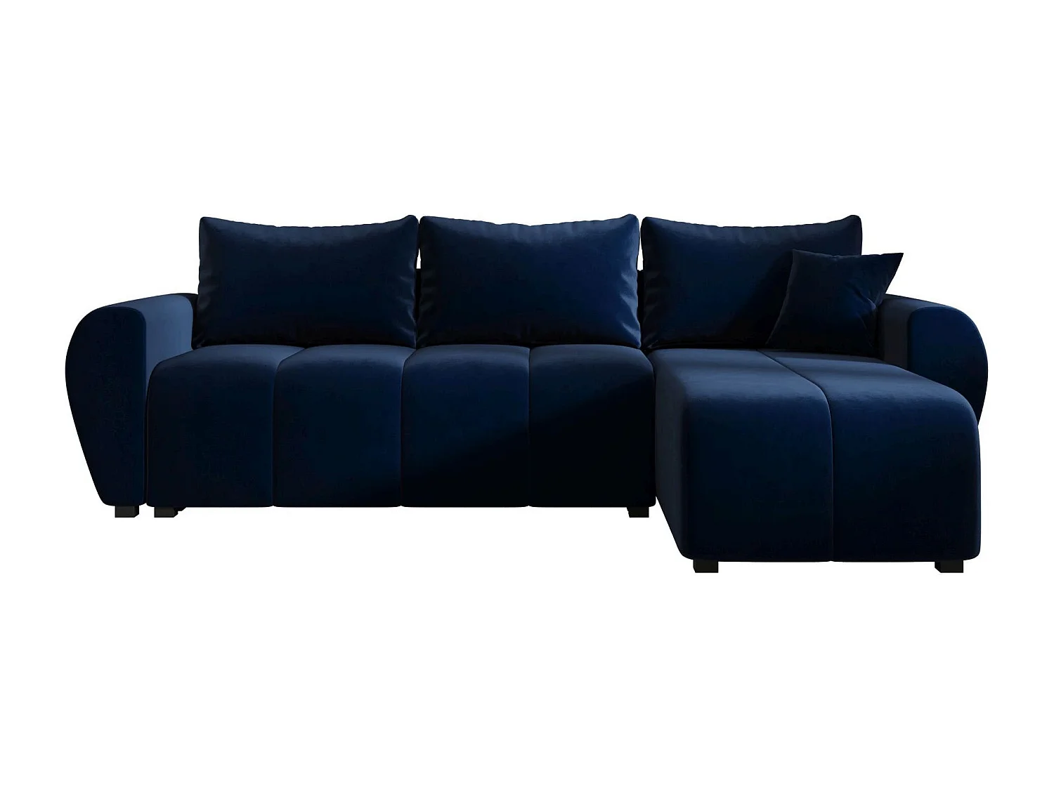 BEDANTE canapé d'angle MOLISA L Itaka 11 droite Dunkelblau avec fonction de couchage canapé en forme de L