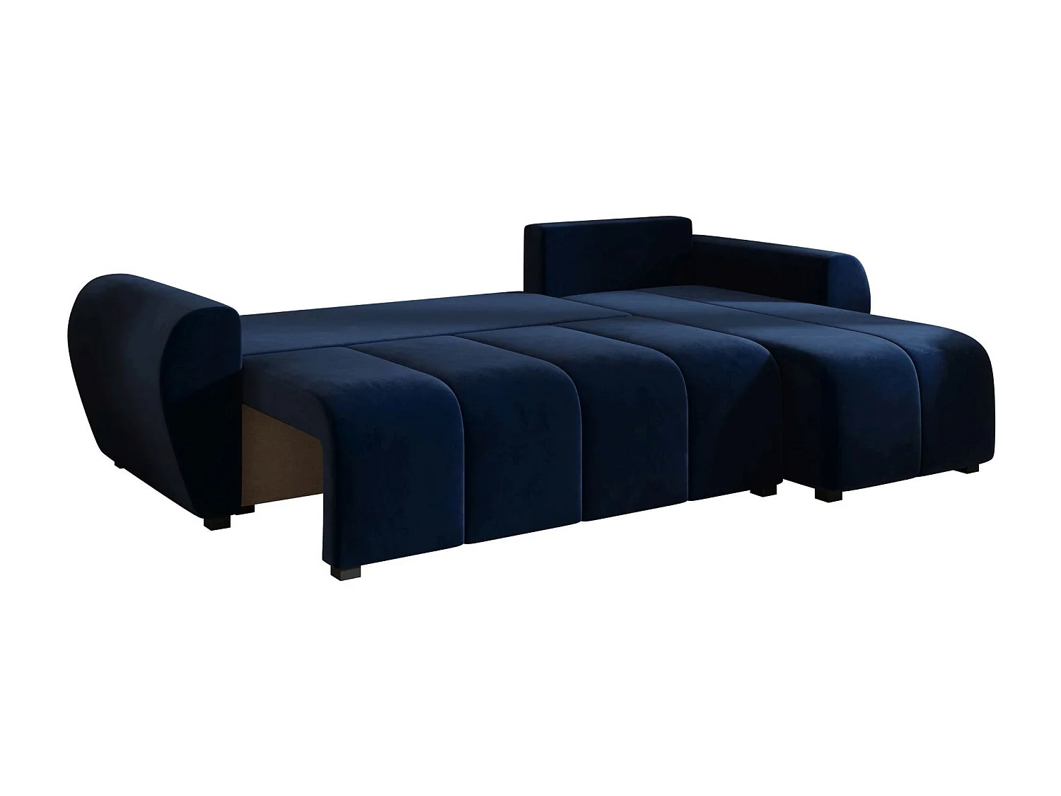 BEDANTE canapé d'angle MOLISA L Itaka 11 droite Dunkelblau avec fonction de couchage canapé en forme de L