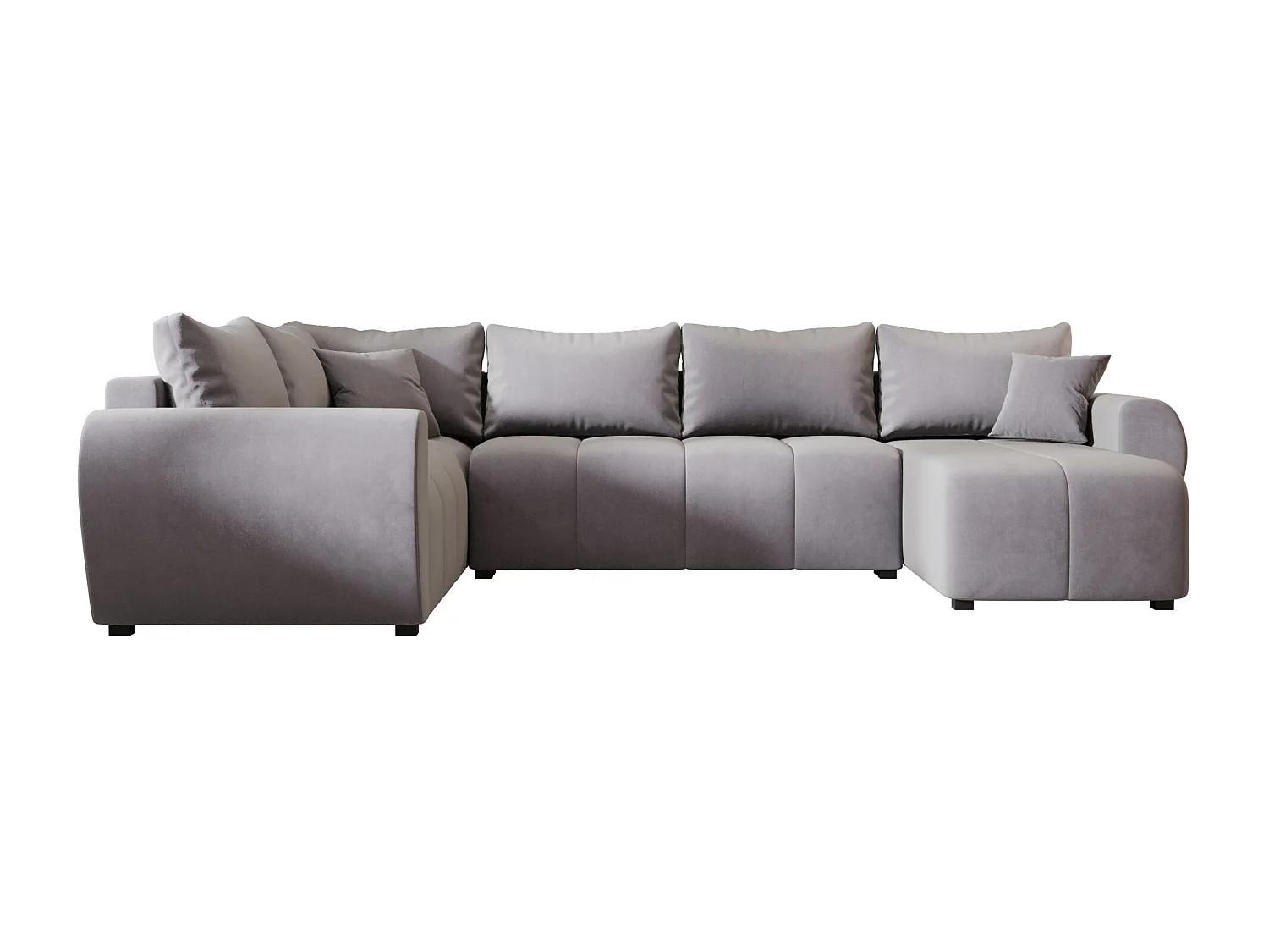 BEDANTE WOHNLANDSCHAFT MOLISA U PLUS Itaka 50 Links Grau mit Schlaffunktion U-Form Sofa mit Stauraum Bettkasten