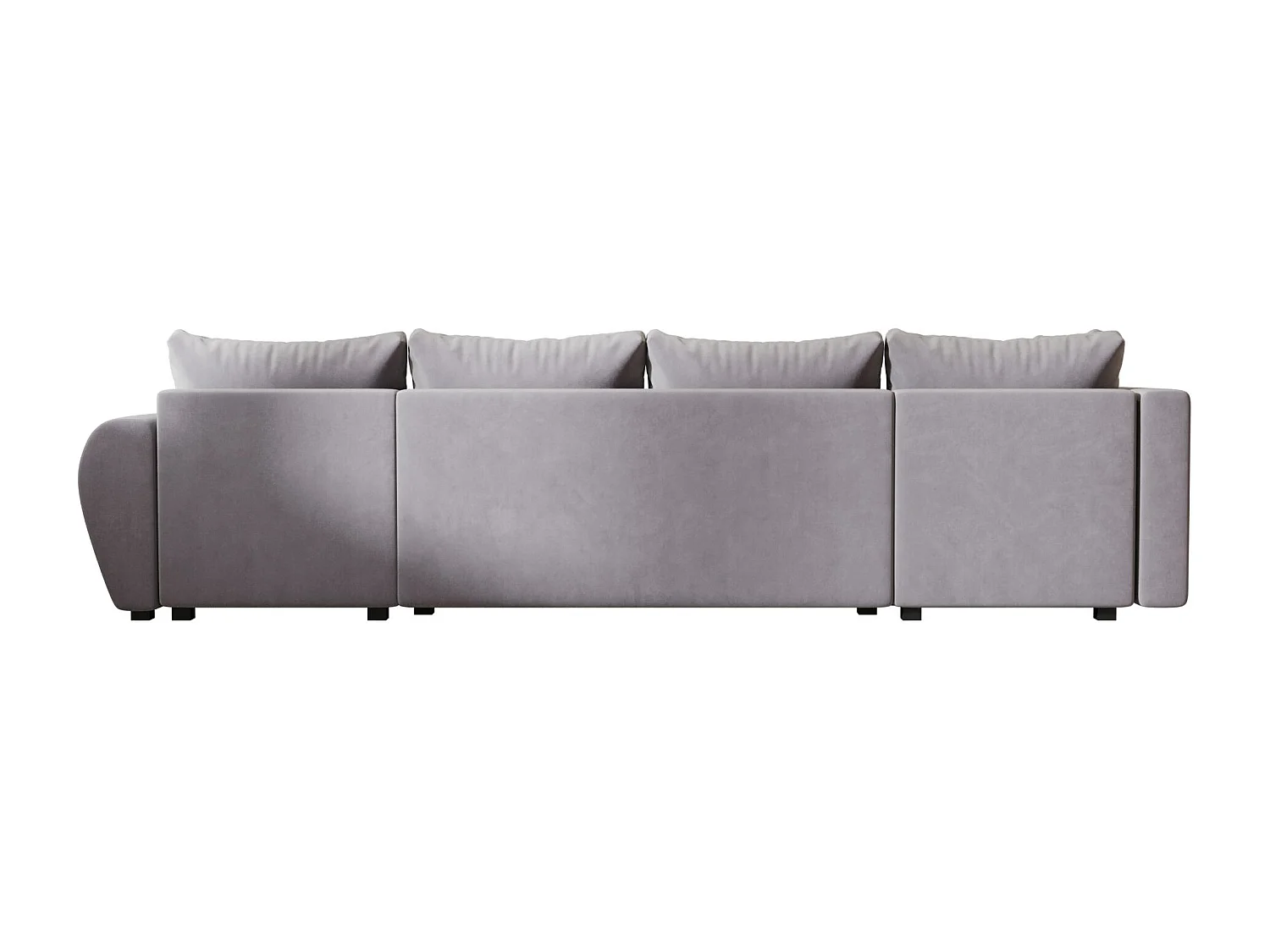 BEDANTE WOHNLANDSCHAFT MOLISA U PLUS Itaka 50 Links Grau mit Schlaffunktion U-Form Sofa mit Stauraum Bettkasten