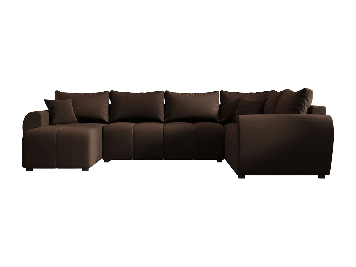 BEDANTE canapé panoramique MOLISA U PLUS Cosmic 800 droit marron avec fonction de couchage canapé en forme de U