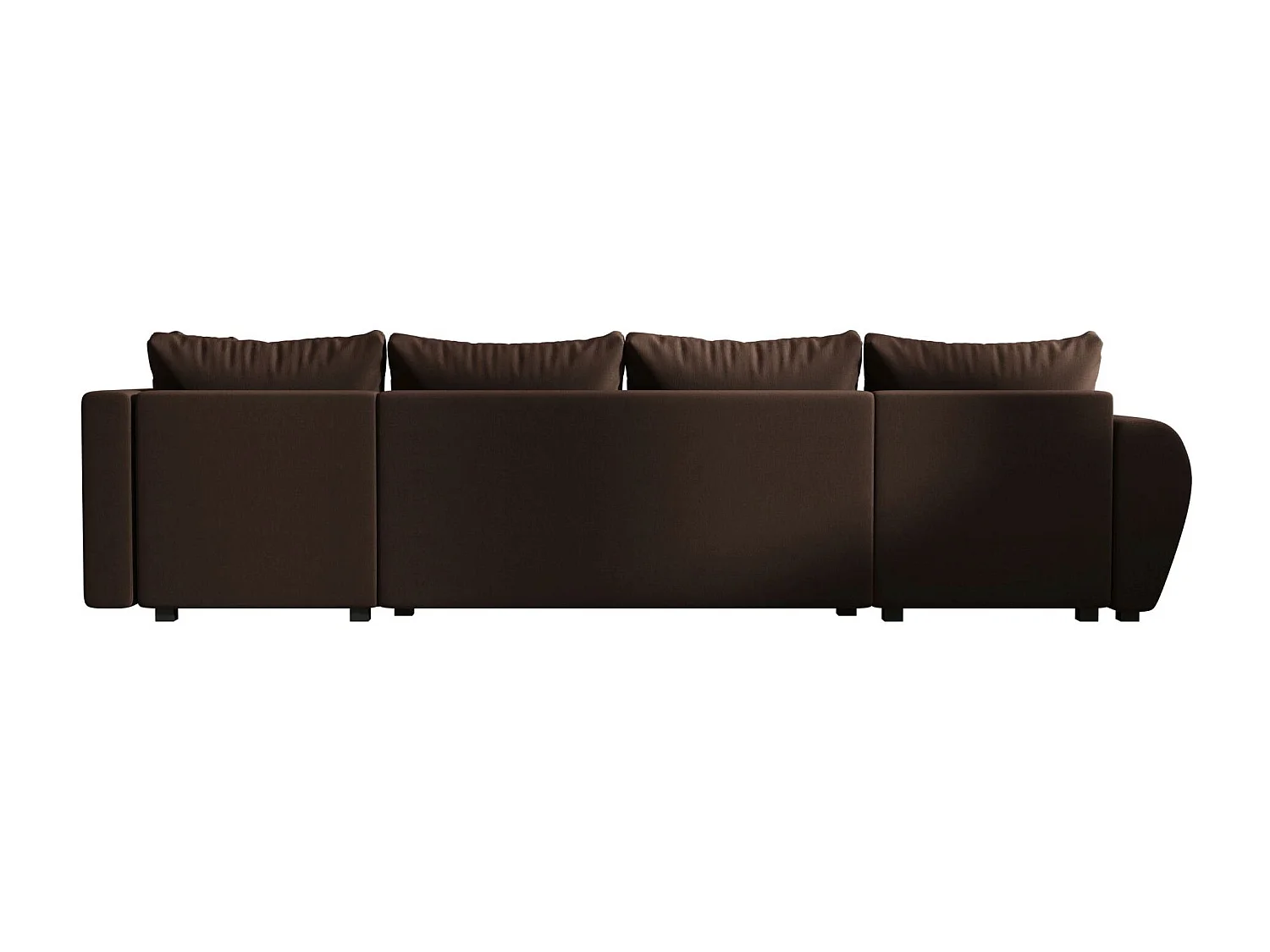 BEDANTE WOHNLANDSCHAFT MOLISA U PLUS Cosmic 800 Rechts Braun mit Schlaffunktion U-Form Sofa mit Stauraum Bettkasten