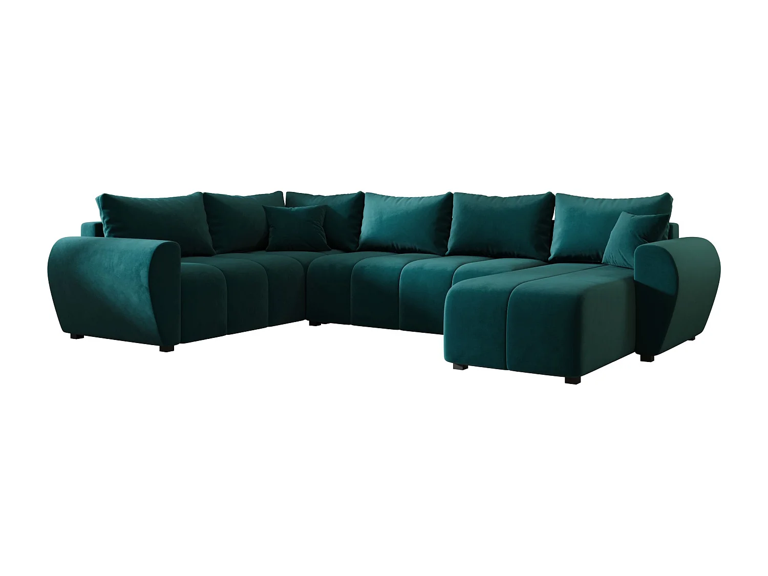 BEDANTE canapé panoramique MOLISA U PLUS Itaka 39 gauche turquoise avec fonction de couchage canapé en forme de U