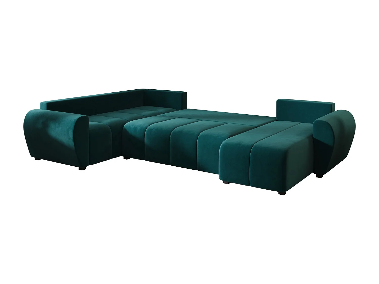 BEDANTE canapé panoramique MOLISA U PLUS Itaka 39 gauche turquoise avec fonction de couchage canapé en forme de U