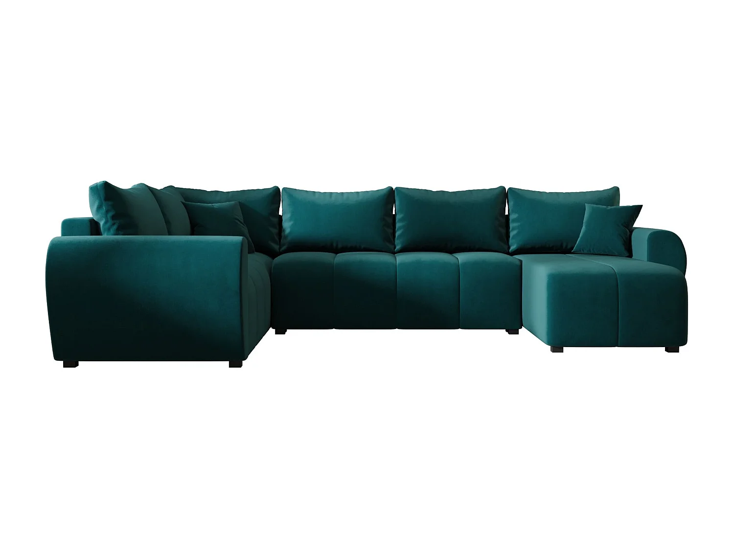 BEDANTE canapé panoramique MOLISA U PLUS Itaka 39 gauche turquoise avec fonction de couchage canapé en forme de U