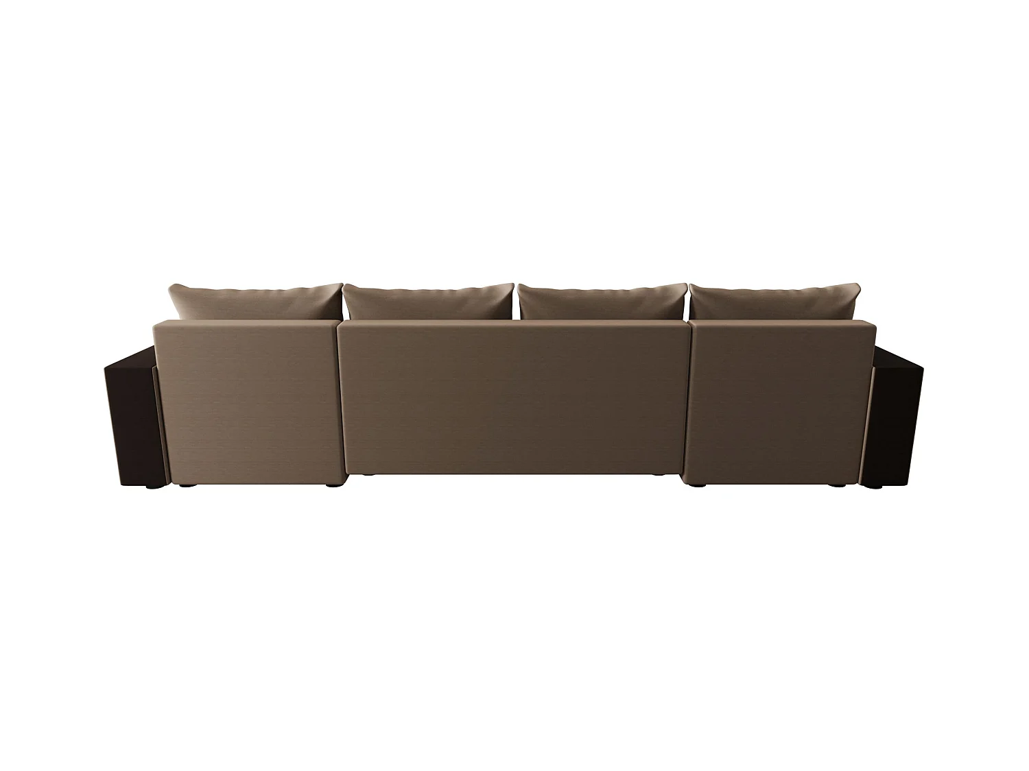 BEDANTE canapé panoramique HEWLET U BIS Rainbow 05+41 beige/marron avec fonction de couchage canapé en U avec espace de rangement coffre