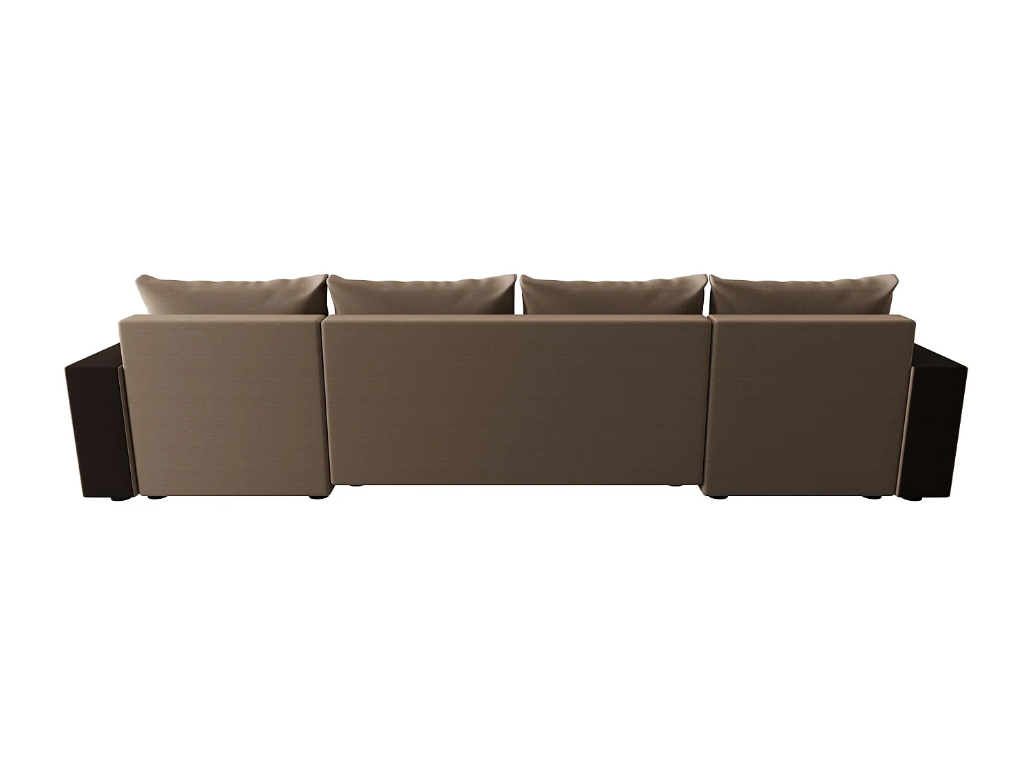 BEDANTE WOHNLANDSCHAFT HEWLET U BIS Rainbow 05+41 Beige/Braun mit Schlaffunktion U-Form Sofa mit Stauraum Bettkasten