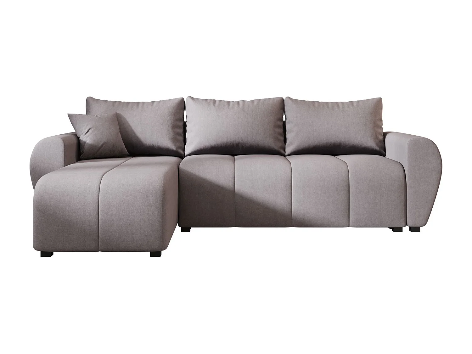 BEDANTE canapé d'angle MOLISA L Cosmic 160 gauche gris avec fonction de couchage canapé en forme de L