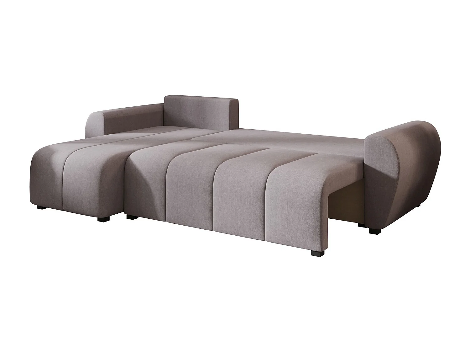 BEDANTE canapé d'angle MOLISA L Cosmic 160 gauche gris avec fonction de couchage canapé en forme de L