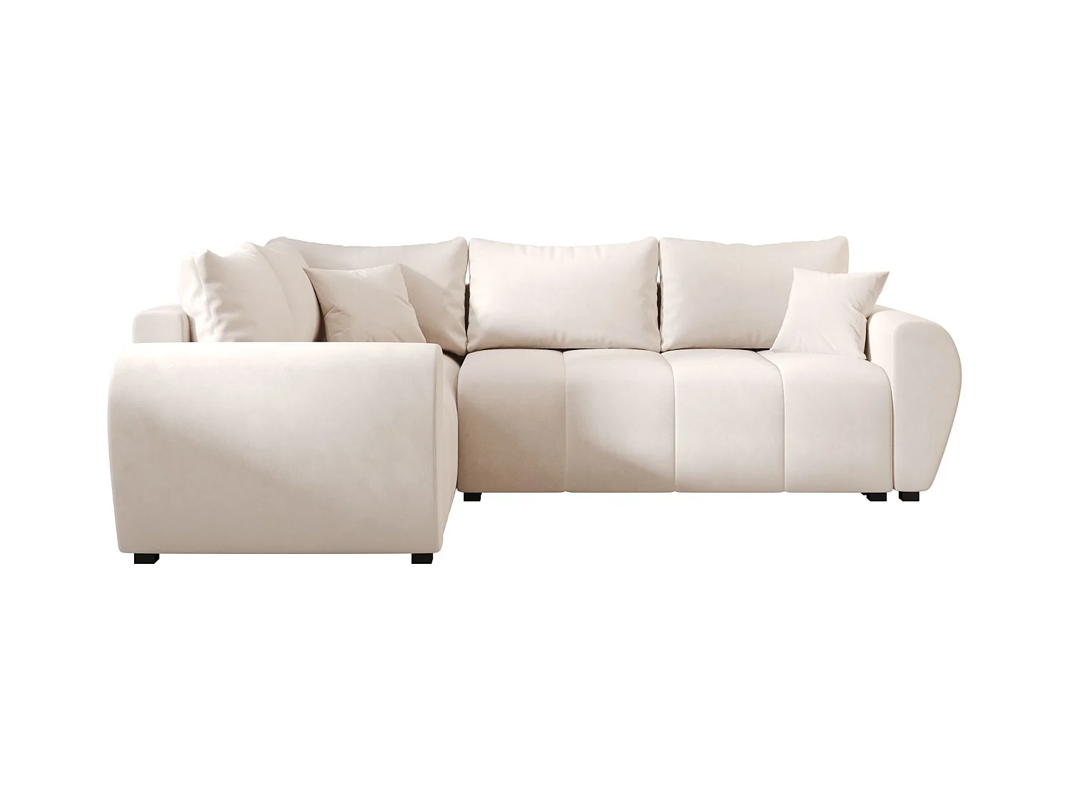 BEDANTE canapé d’angle MOLISA L PLUS Itaka 16 gauche beige avec fonction de couchage canapé en forme de L