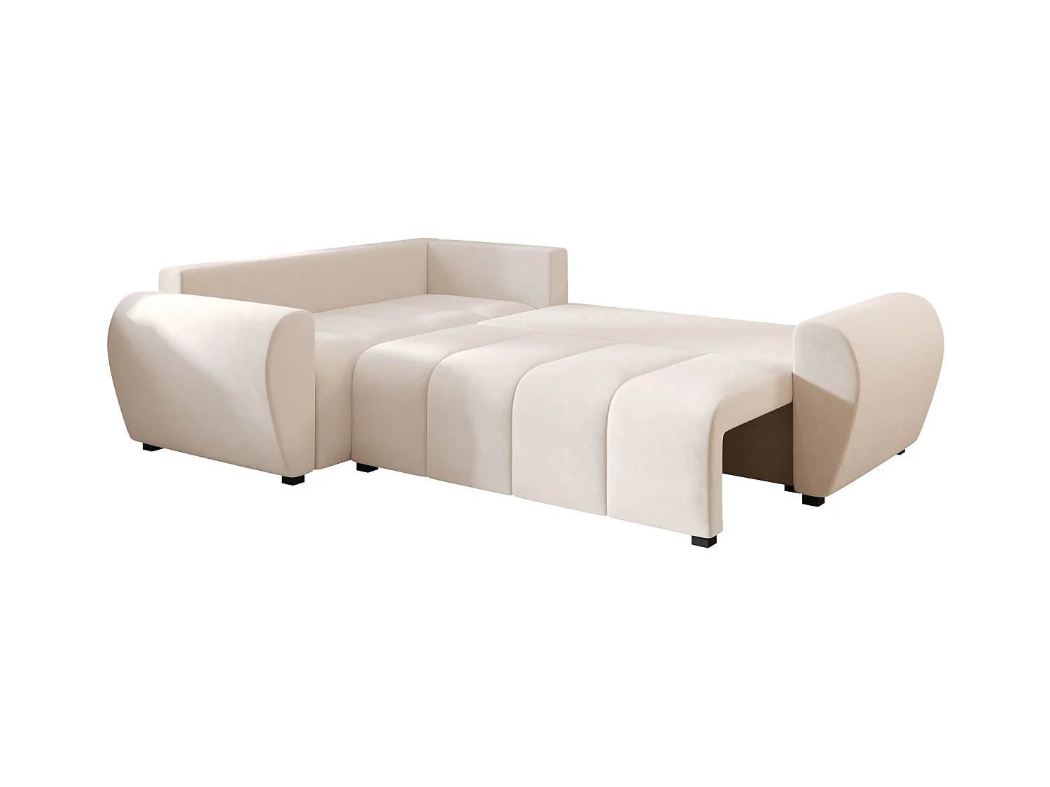 BEDANTE canapé d’angle MOLISA L PLUS Itaka 16 gauche beige avec fonction de couchage canapé en forme de L