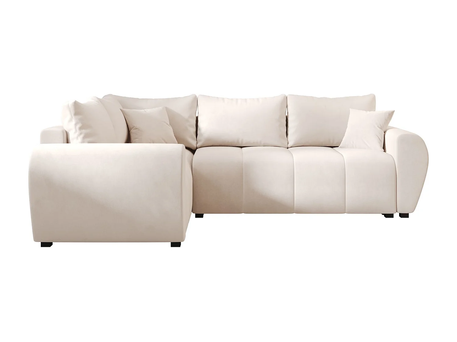 BEDANTE hoekbank MOLISA L PLUS Itaka 16 links beige met slaapfunctie L-vormige bank met opbergruimte woonkamerbank, slaapbank, opbergruimte