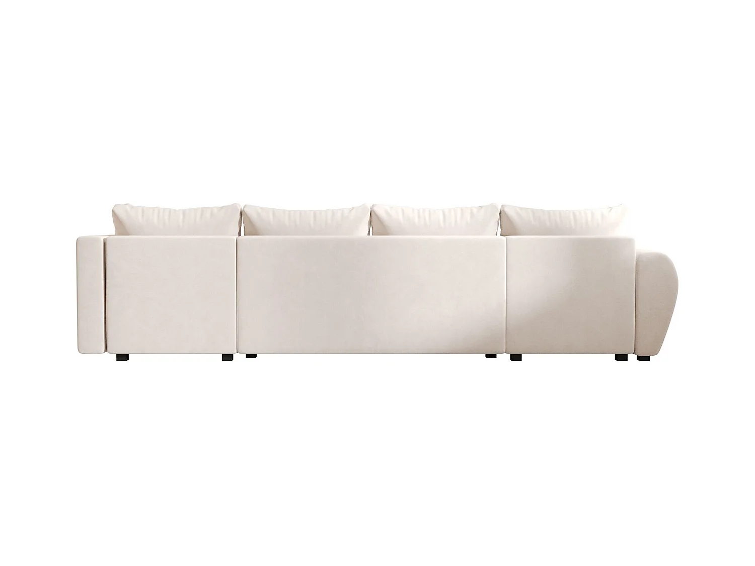 BEDANTE canapé panoramique MOLISA U PLUS Itaka 16 droit beige avec fonction de couchage canapé en forme de U