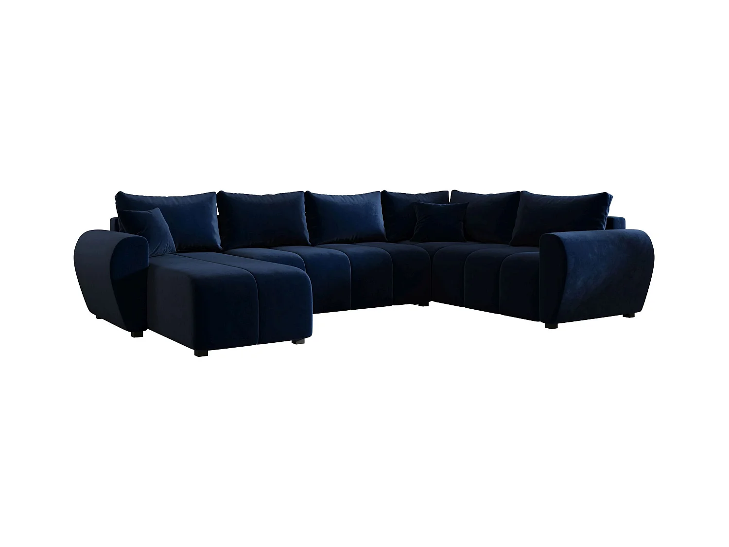 BEDANTE canapé panoramique MOLISA U PLUS Itaka 11 droit bleu foncé avec fonction de couchage canapé en forme de U