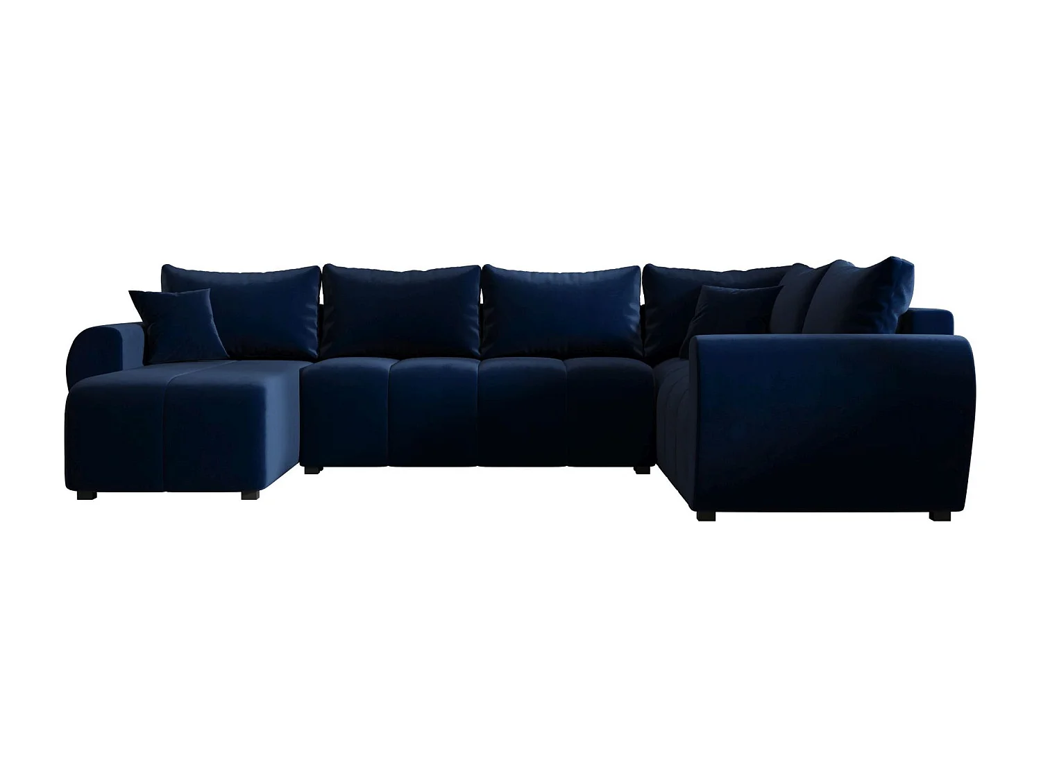 BEDANTE canapé panoramique MOLISA U PLUS Itaka 11 droit bleu foncé avec fonction de couchage canapé en forme de U