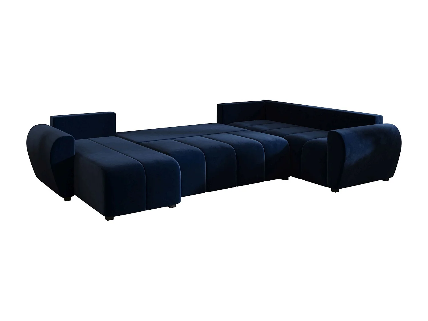 BEDANTE canapé panoramique MOLISA U PLUS Itaka 11 droit bleu foncé avec fonction de couchage canapé en forme de U