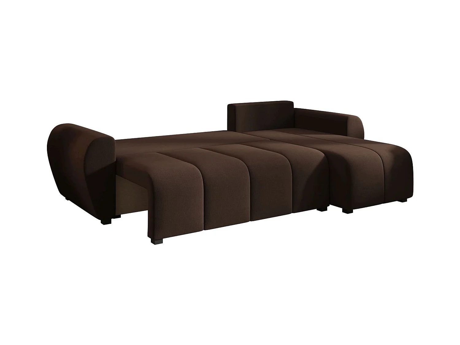 BEDANTE canapé d'angle MOLISA L Cosmic 800 droite marron avec fonction de couchage canapé en forme de L