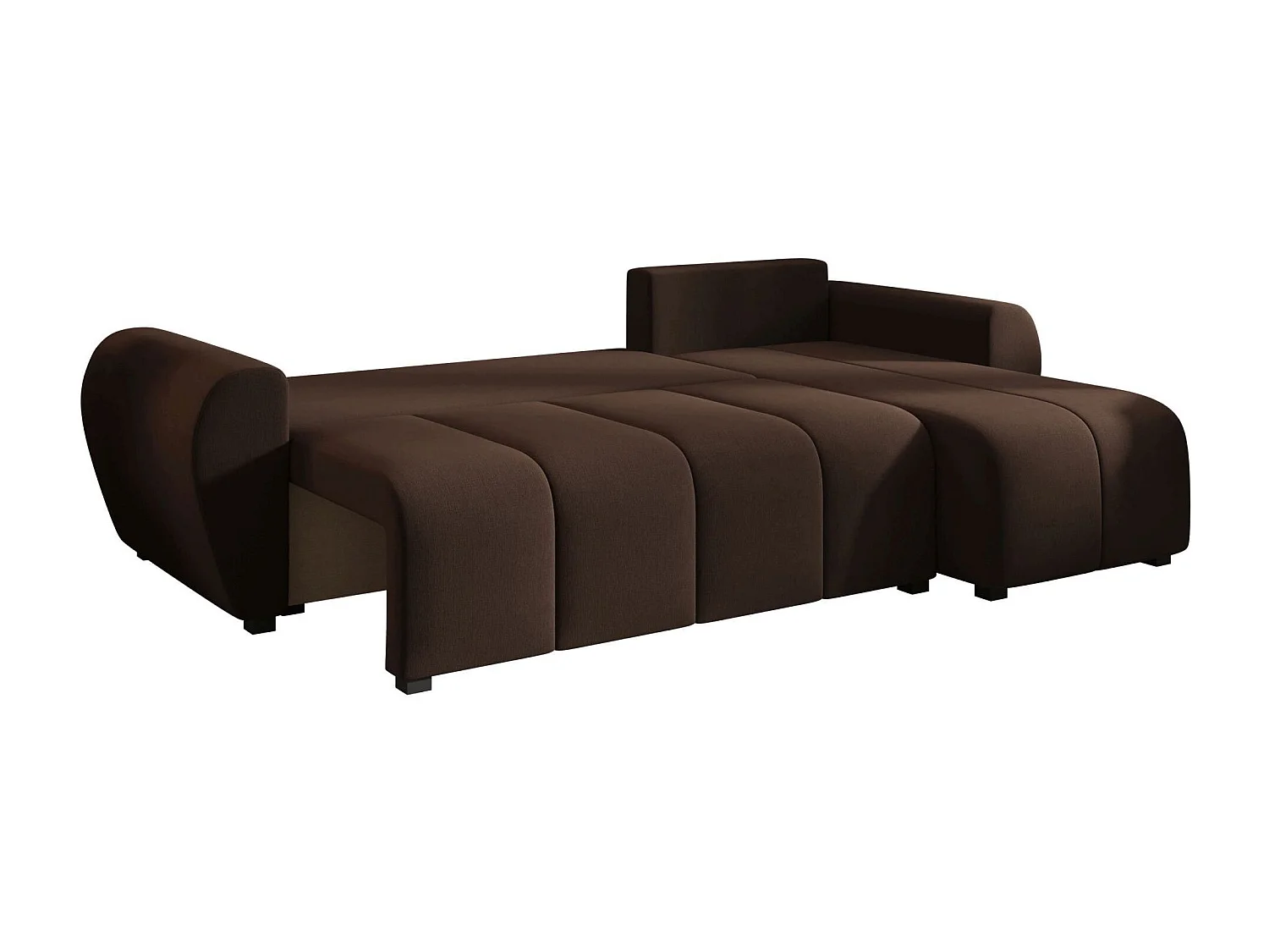 BEDANTE canapé d'angle MOLISA L Cosmic 800 droite marron avec fonction de couchage canapé en forme de L