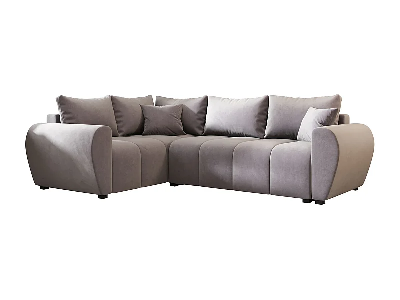 BEDANTE ECKSOFA MOLISA L PLUS Itaka 50 Links Grau mit Schlaffunktion L-Form Sofa mit Stauraum Bettkasten Wohnzimmersofa Couch Sofa Bettsofa Bettkasten Bettcouch