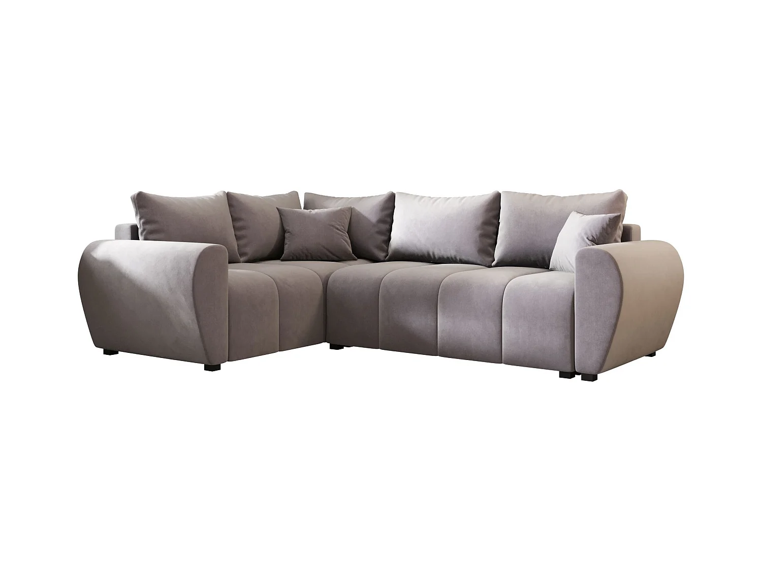 BEDANTE ECKSOFA MOLISA L PLUS Itaka 50 Links Grau mit Schlaffunktion L-Form Sofa mit Stauraum Bettkasten Wohnzimmersofa Couch Sofa Bettsofa Bettkasten Bettcouch