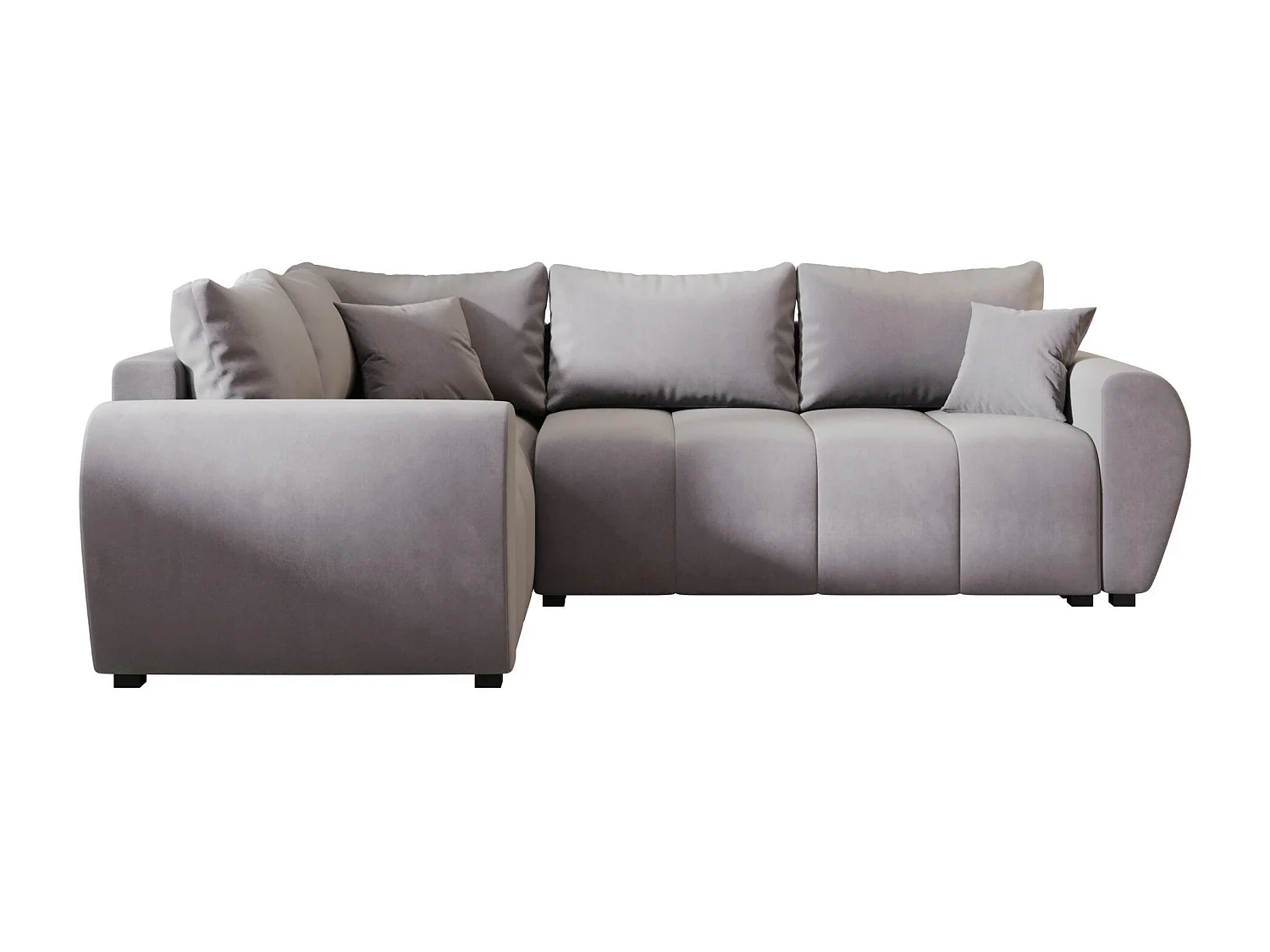 BEDANTE ECKSOFA MOLISA L PLUS Itaka 50 Links Grau mit Schlaffunktion L-Form Sofa mit Stauraum Bettkasten Wohnzimmersofa Couch Sofa Bettsofa Bettkasten Bettcouch