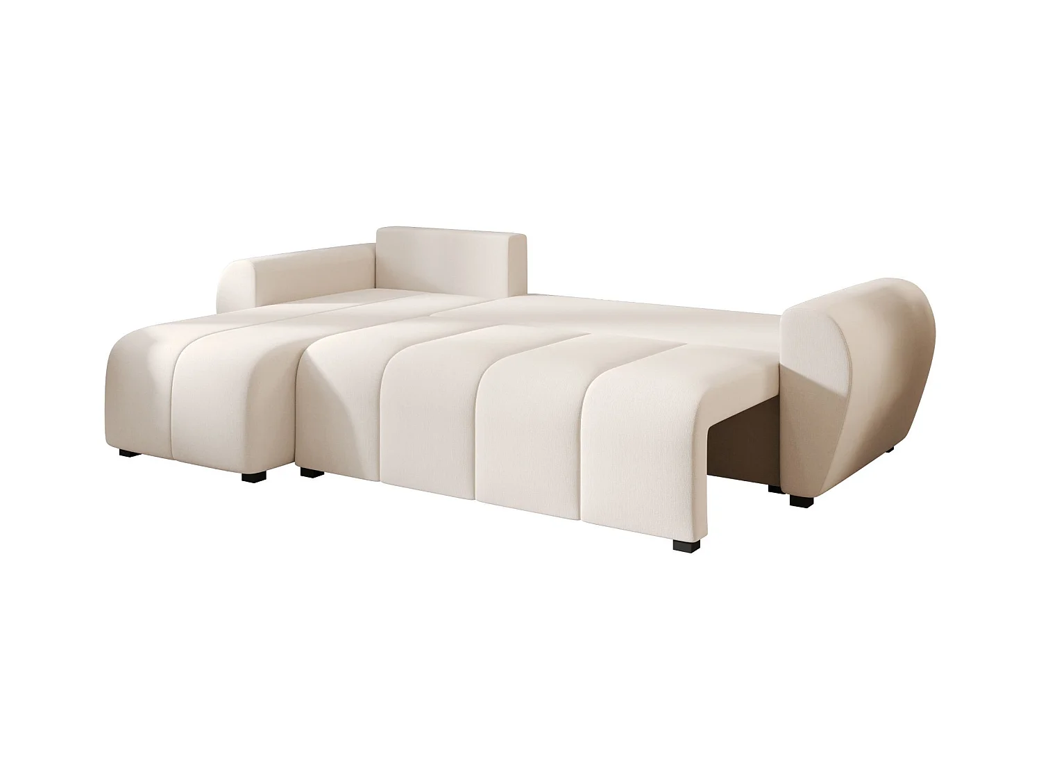BEDANTE canapé d'angle MOLISA L Cosmic 10 gauche beige avec fonction de couchage canapé en forme de L