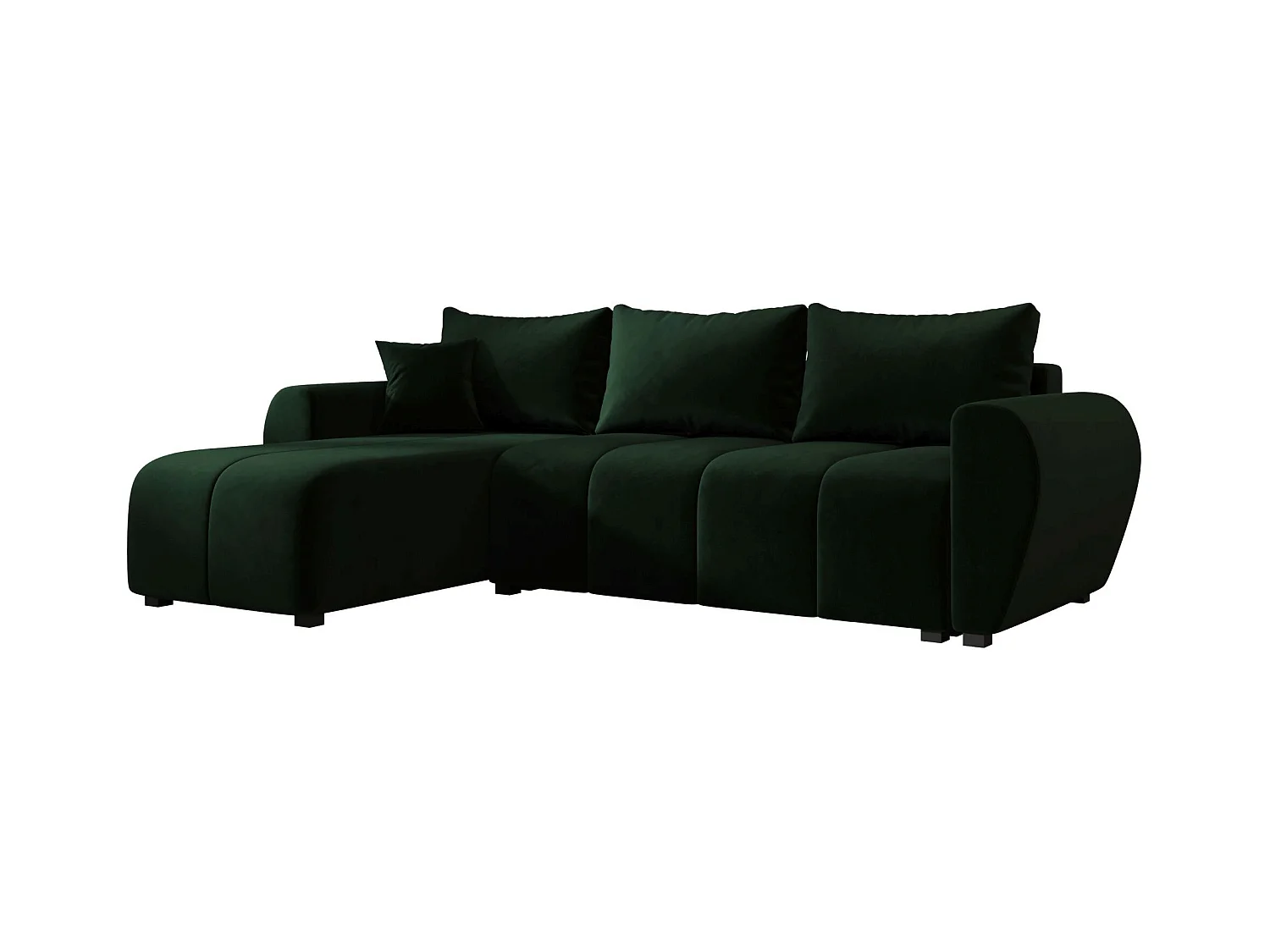 BEDANTE canapé d'angle MOLISA L Itaka 10 gauche Dunkelgrün avec fonction de couchage canapé en forme de L