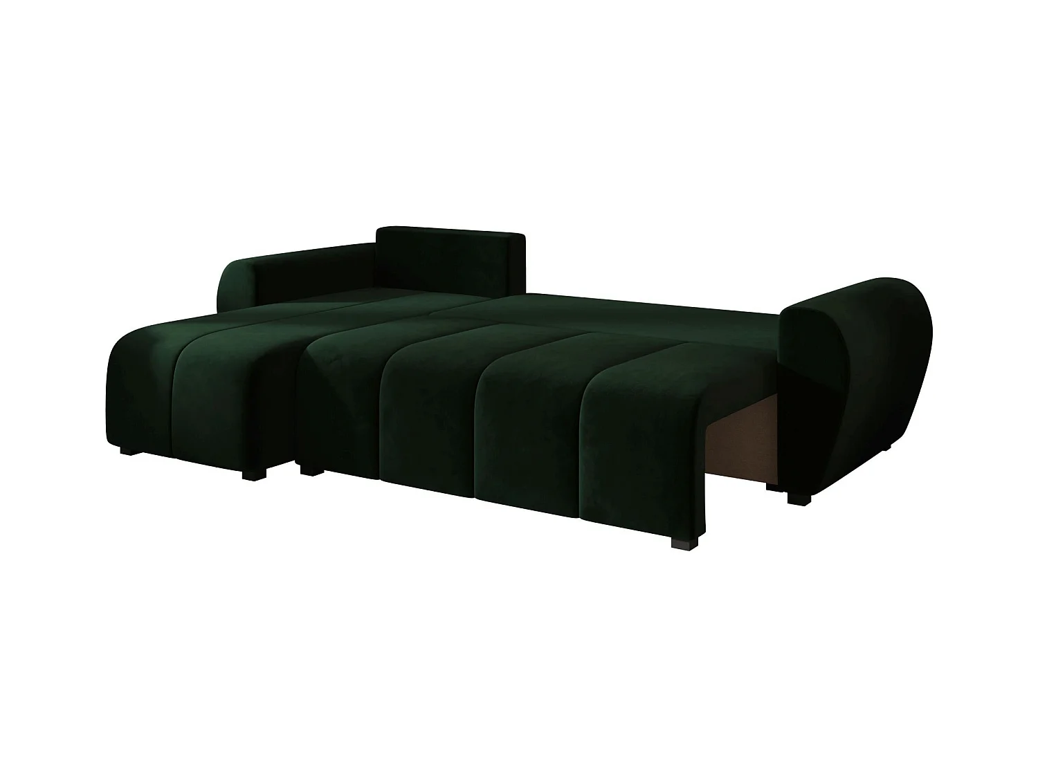 BEDANTE canapé d'angle MOLISA L Itaka 10 gauche Dunkelgrün avec fonction de couchage canapé en forme de L