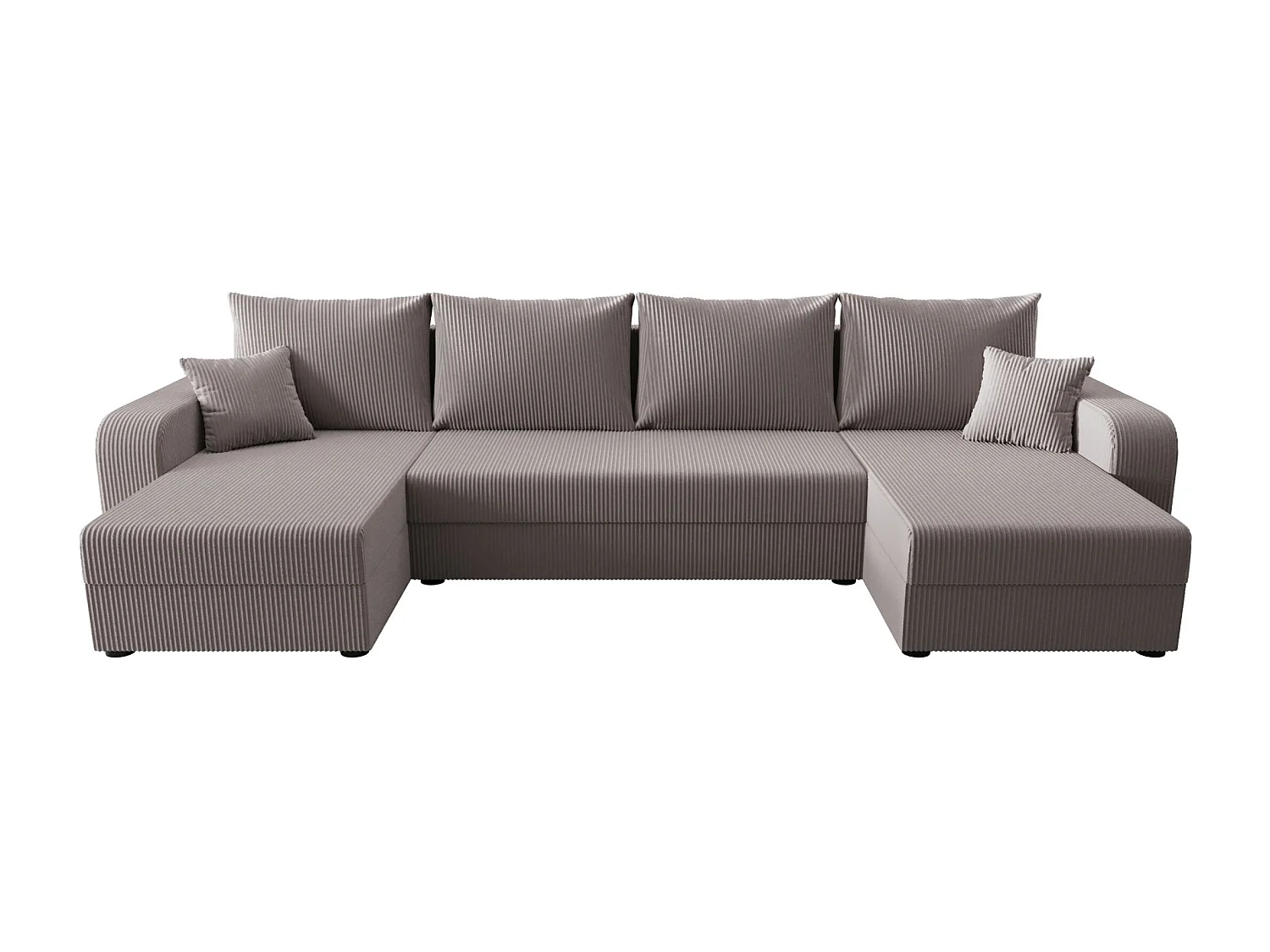 BEDANTE WOHNLANDSCHAFT HEWLET U BIS Zoom 19 Grau mit Schlaffunktion U-Form Sofa mit Stauraum Bettkasten Wohnzimmersofa Couch Sofa Bettsofa Bettkasten Bettcouch