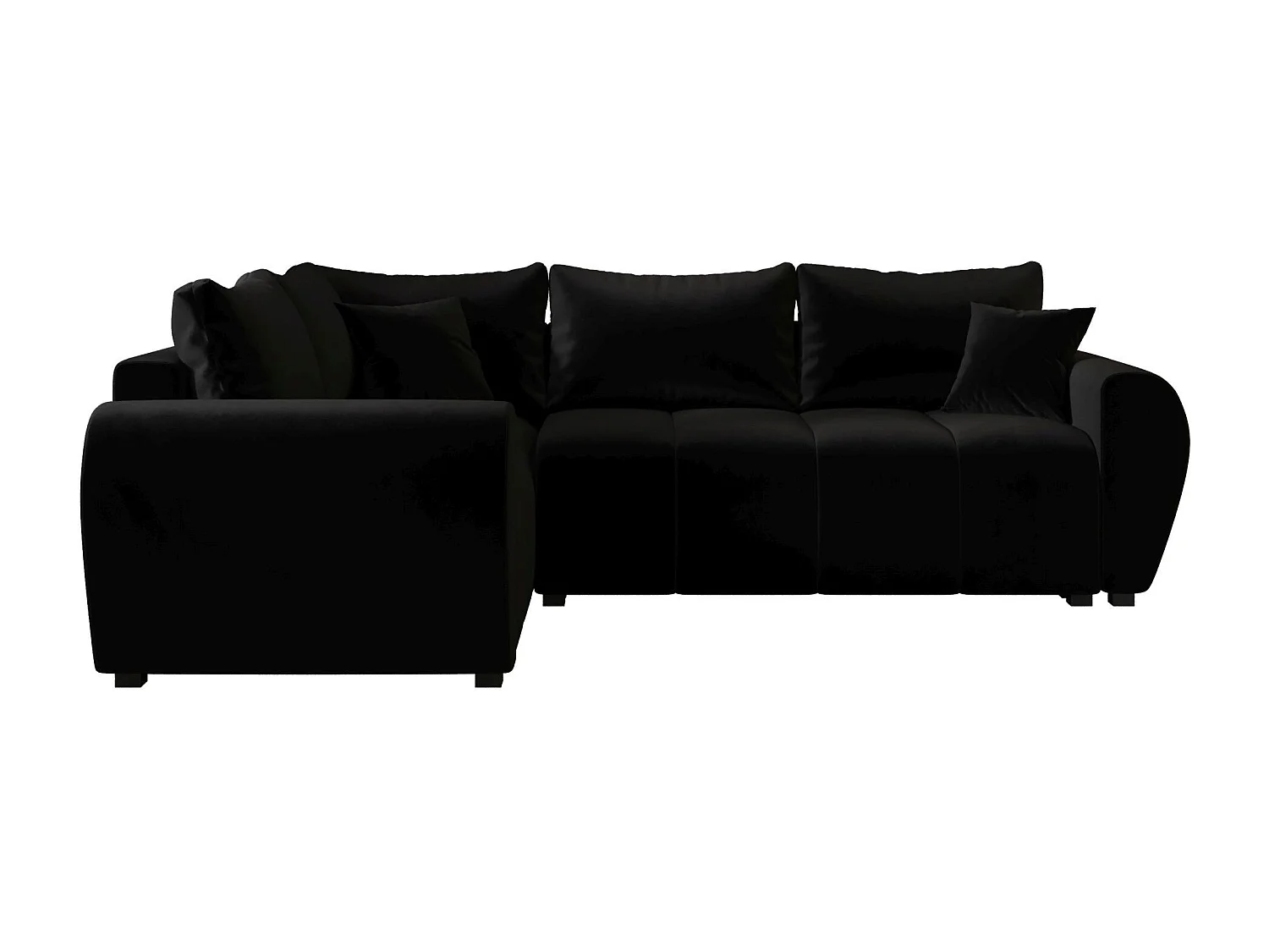BEDANTE ECKSOFA MOLISA L PLUS Itaka 15 Links Schwarz mit Schlaffunktion L-Form Sofa mit Stauraum Bettkasten Wohnzimmersofa Couch Sofa Bettsofa Bettkasten Bettcouch