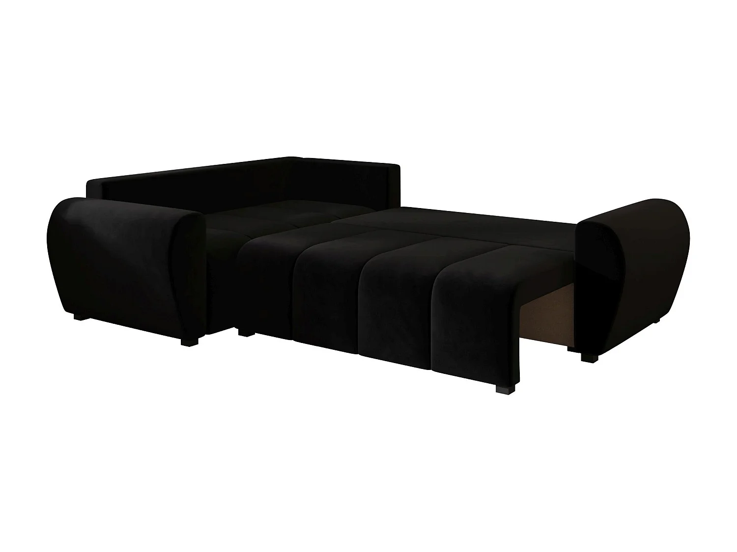 BEDANTE ECKSOFA MOLISA L PLUS Itaka 15 Links Schwarz mit Schlaffunktion L-Form Sofa mit Stauraum Bettkasten Wohnzimmersofa Couch Sofa Bettsofa Bettkasten Bettcouch