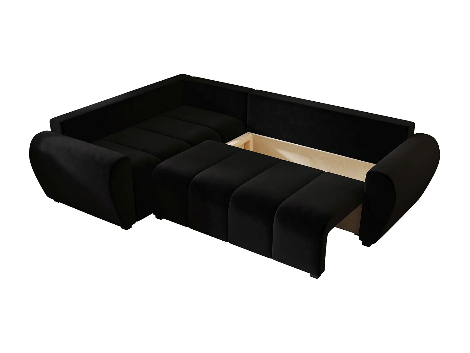 BEDANTE ECKSOFA MOLISA L PLUS Itaka 15 Links Schwarz mit Schlaffunktion L-Form Sofa mit Stauraum Bettkasten Wohnzimmersofa Couch Sofa Bettsofa Bettkasten Bettcouch