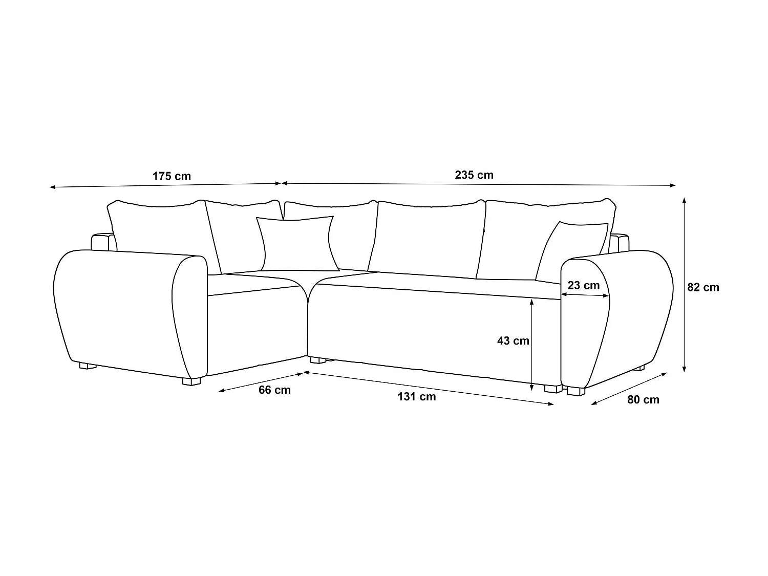BEDANTE ECKSOFA MOLISA L PLUS Itaka 15 Links Schwarz mit Schlaffunktion L-Form Sofa mit Stauraum Bettkasten Wohnzimmersofa Couch Sofa Bettsofa Bettkasten Bettcouch