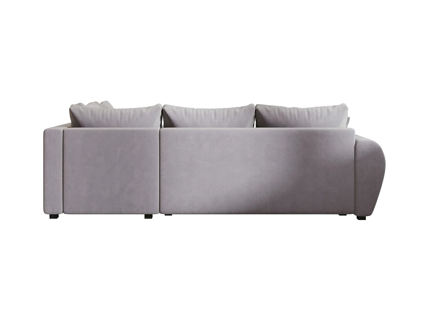 BEDANTE canapé d’angle MOLISA L PLUS Itaka 50 droit gris avec fonction de couchage canapé en forme de L