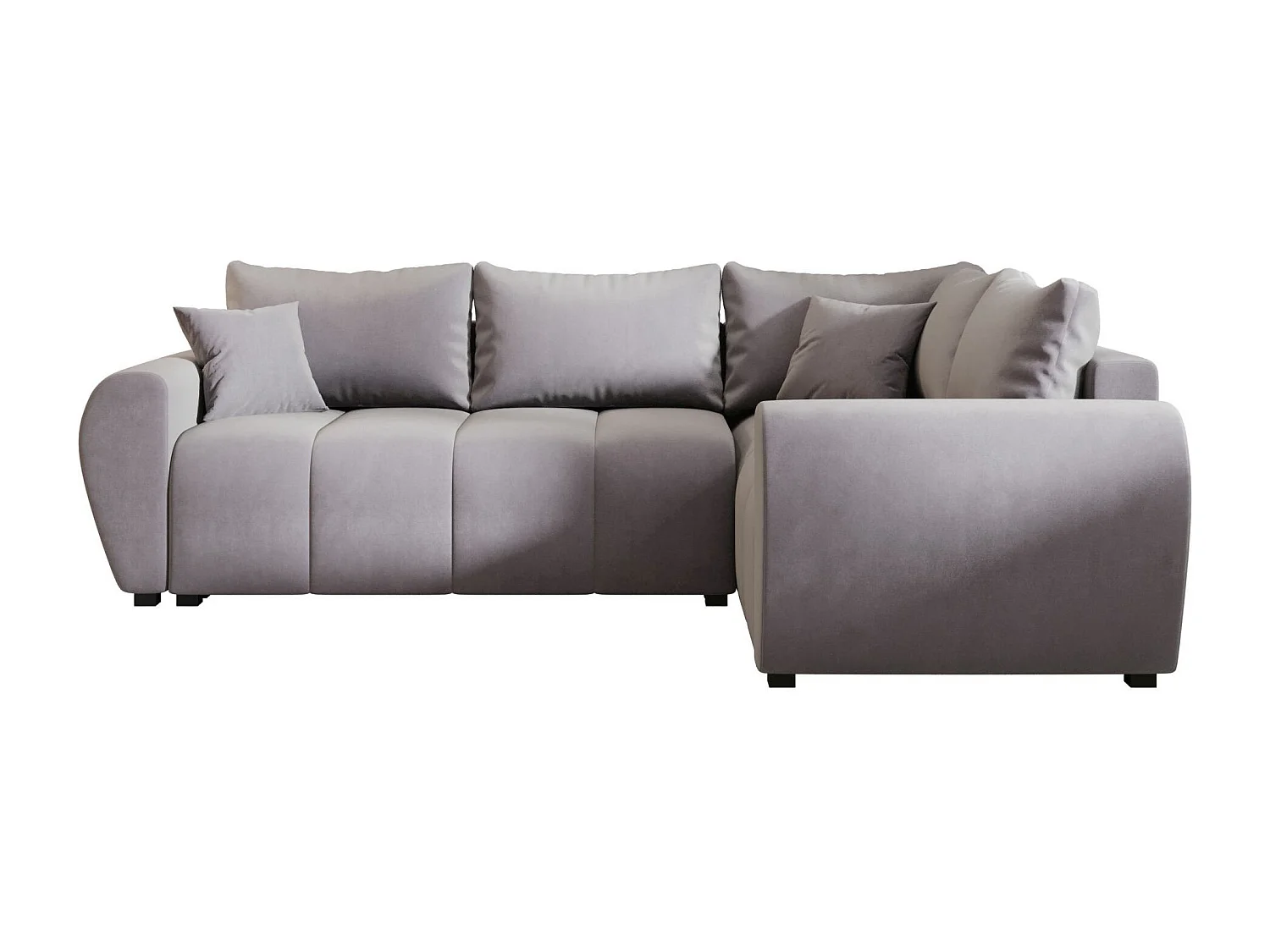 BEDANTE ECKSOFA MOLISA L PLUS Itaka 50 Rechts Grau mit Schlaffunktion L-Form Sofa mit Stauraum Bettkasten Wohnzimmersofa Couch Sofa Bettsofa Bettkasten Bettcouch