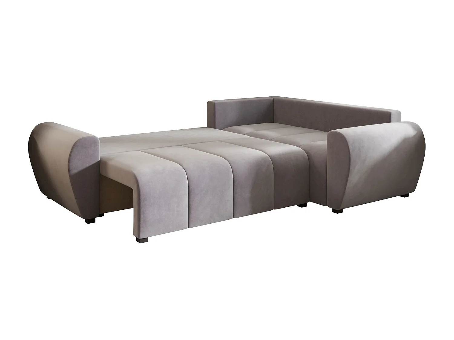 BEDANTE ECKSOFA MOLISA L PLUS Itaka 50 Rechts Grau mit Schlaffunktion L-Form Sofa mit Stauraum Bettkasten Wohnzimmersofa Couch Sofa Bettsofa Bettkasten Bettcouch