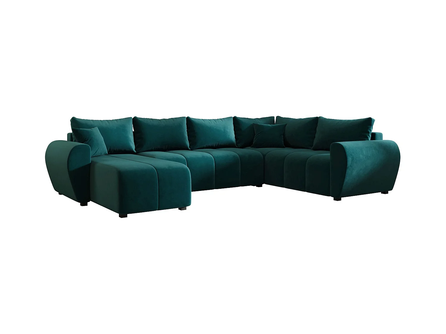 BEDANTE canapé panoramique MOLISA U PLUS Itaka 39 droit turquoise avec fonction de couchage canapé en forme de U