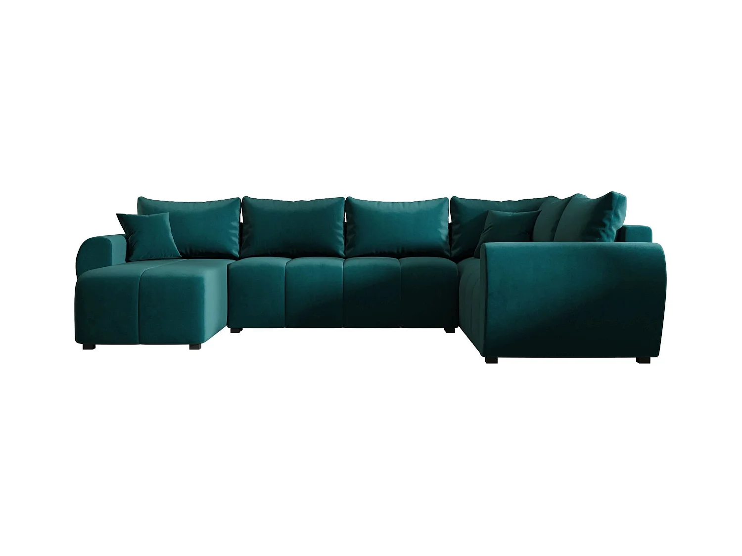 BEDANTE canapé panoramique MOLISA U PLUS Itaka 39 droit turquoise avec fonction de couchage canapé en forme de U