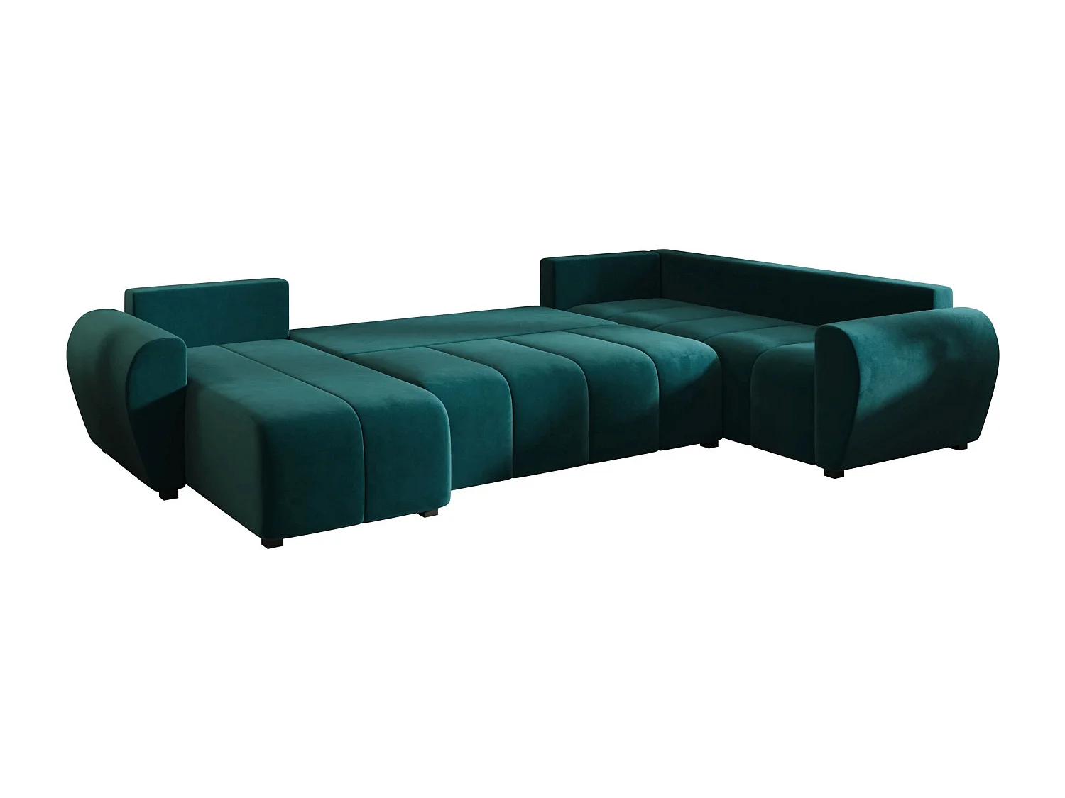 BEDANTE canapé panoramique MOLISA U PLUS Itaka 39 droit turquoise avec fonction de couchage canapé en forme de U